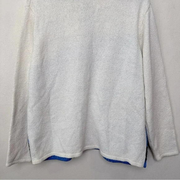 TANJAY Womens Medium Petite Sailboat Vintage Nautical Lady Embroidered Cardigan - Picture 15 of 16